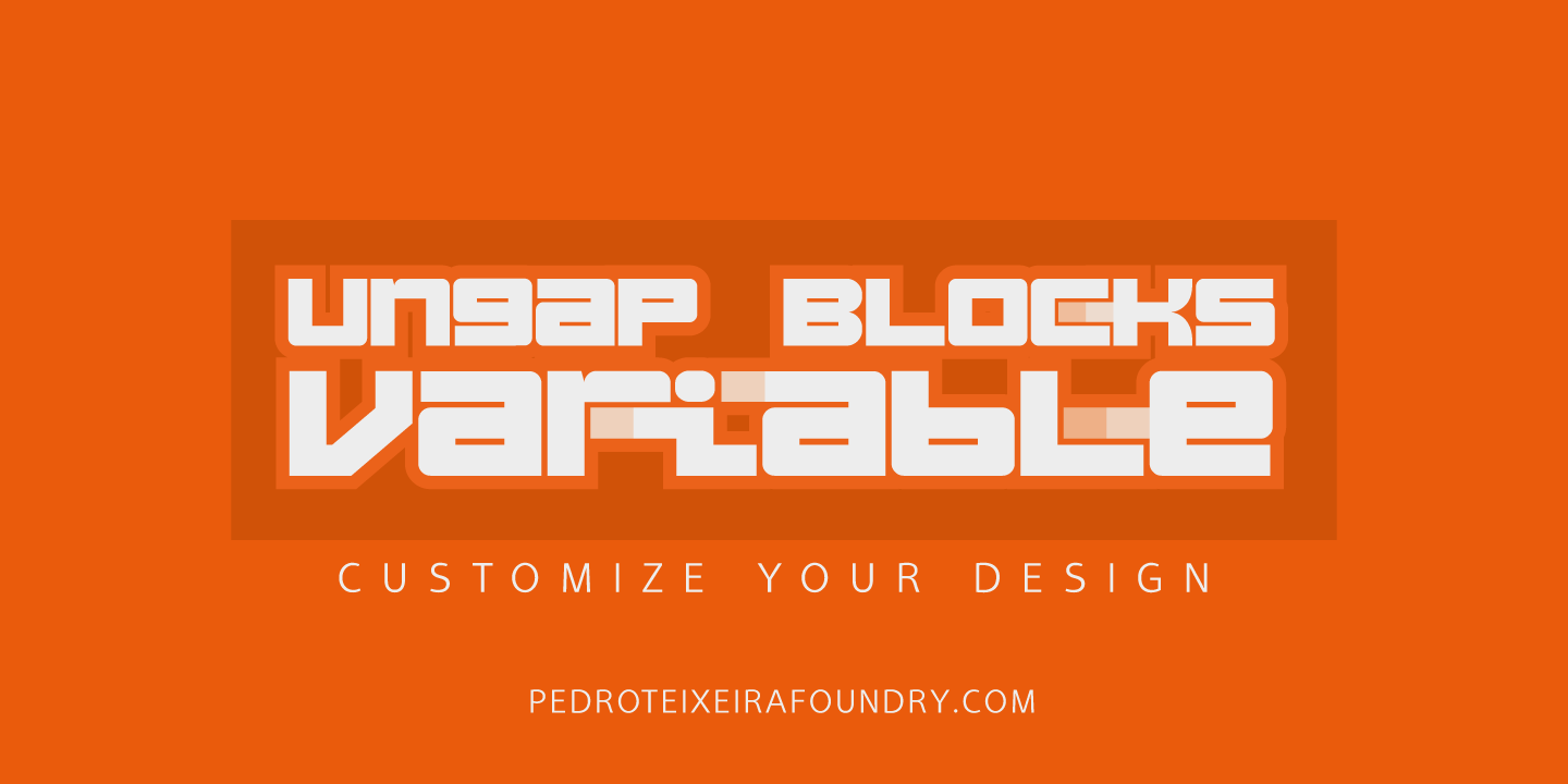 Пример шрифта Ungap Blocks Variable